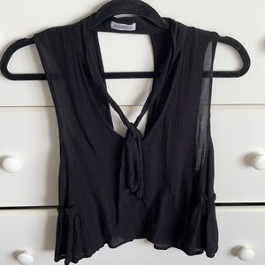Vagabond Sleeveless Blouse with Front tie